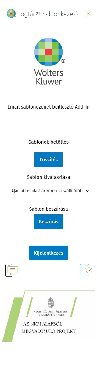 Sablonlevél kezelő bővítmény