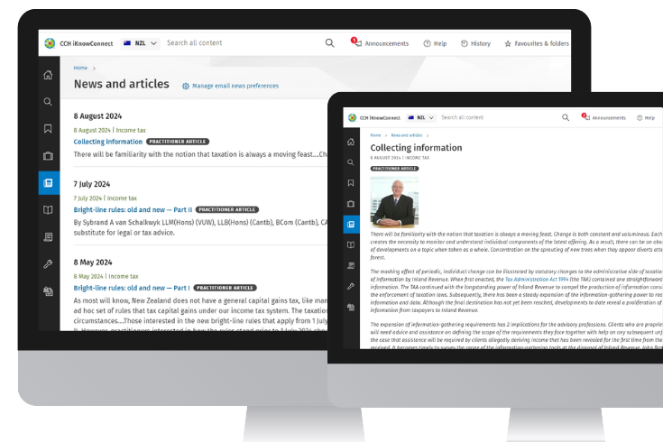 NZ CCH iKnowConnect - Practitioner articles