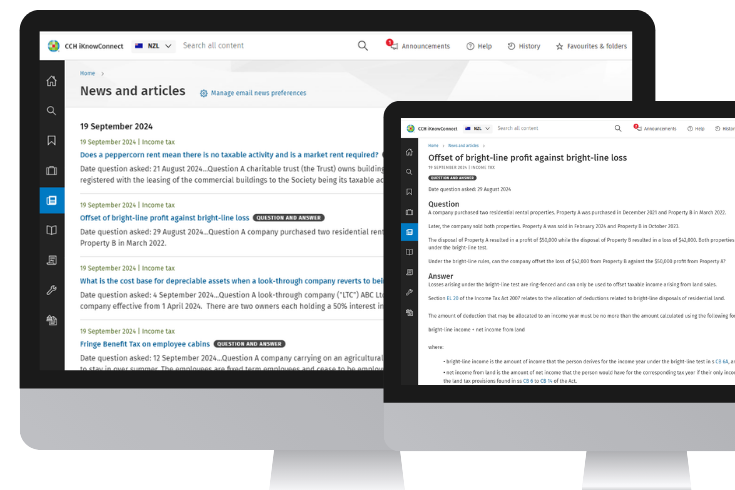 CCH iKnowConnect - NZ Questions and Answers on Tax