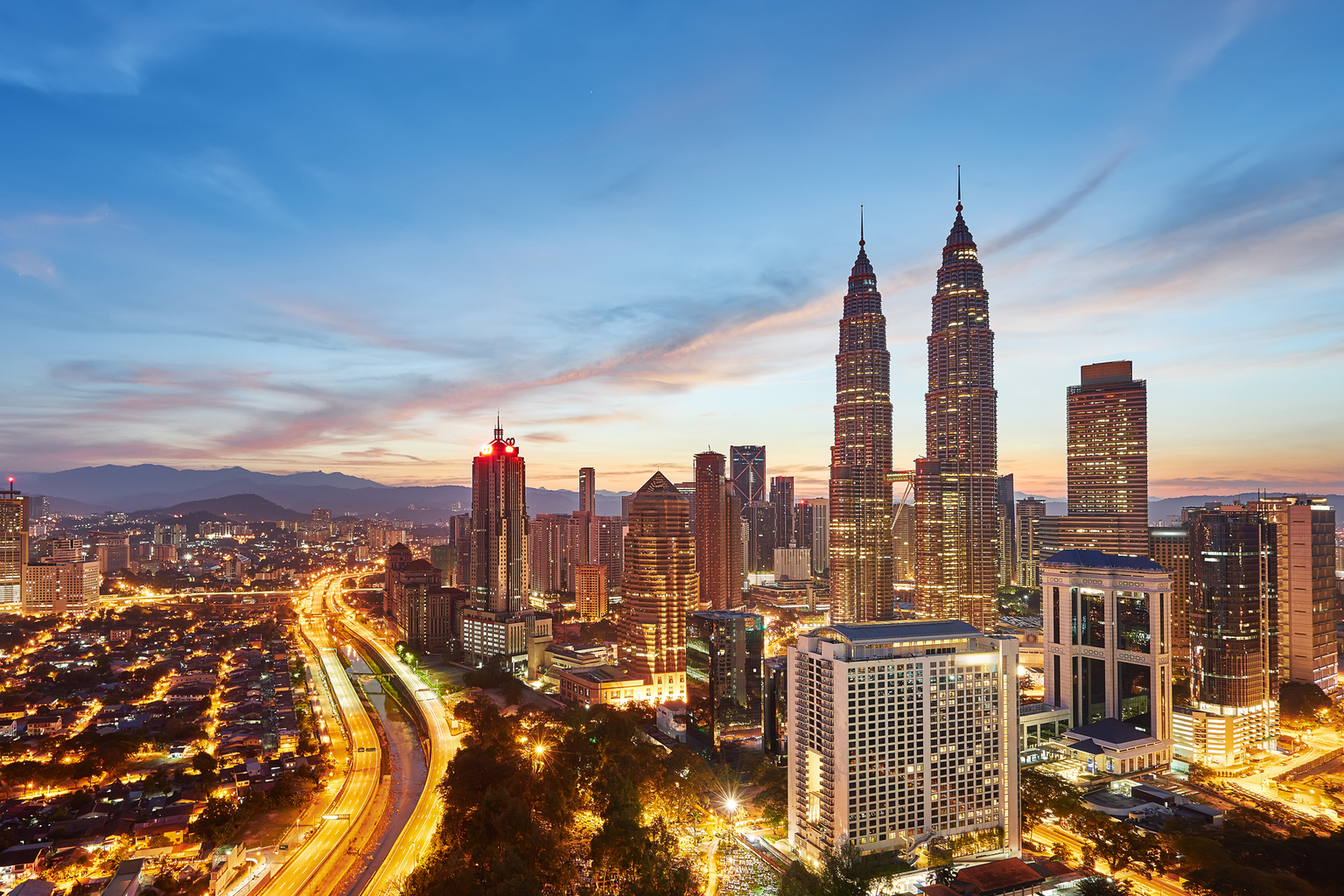 Kuala Lumpur Malaysia skyline