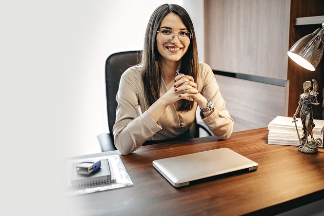 a business woman in an office