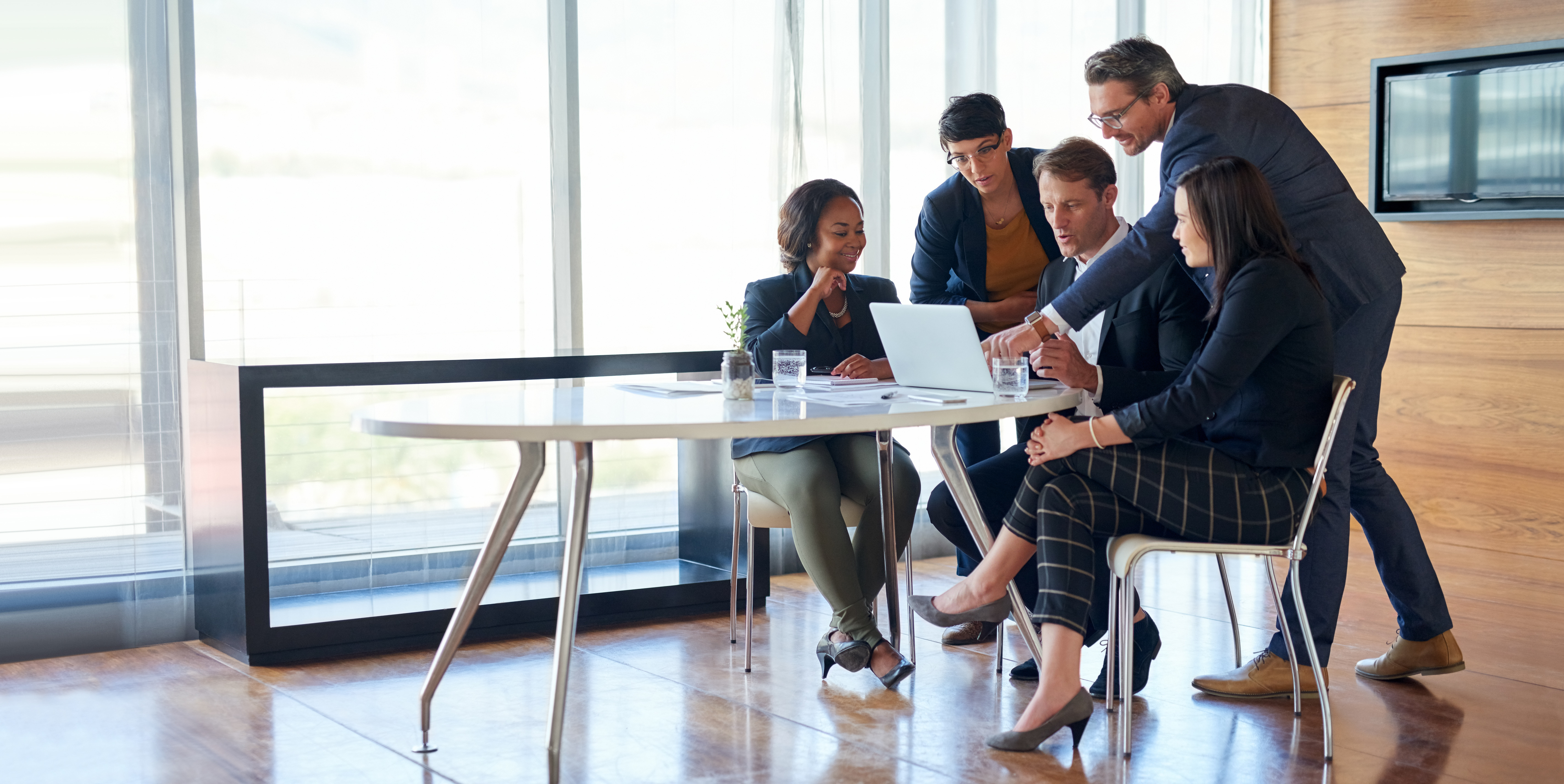 Business people in office working on strategy or ideas