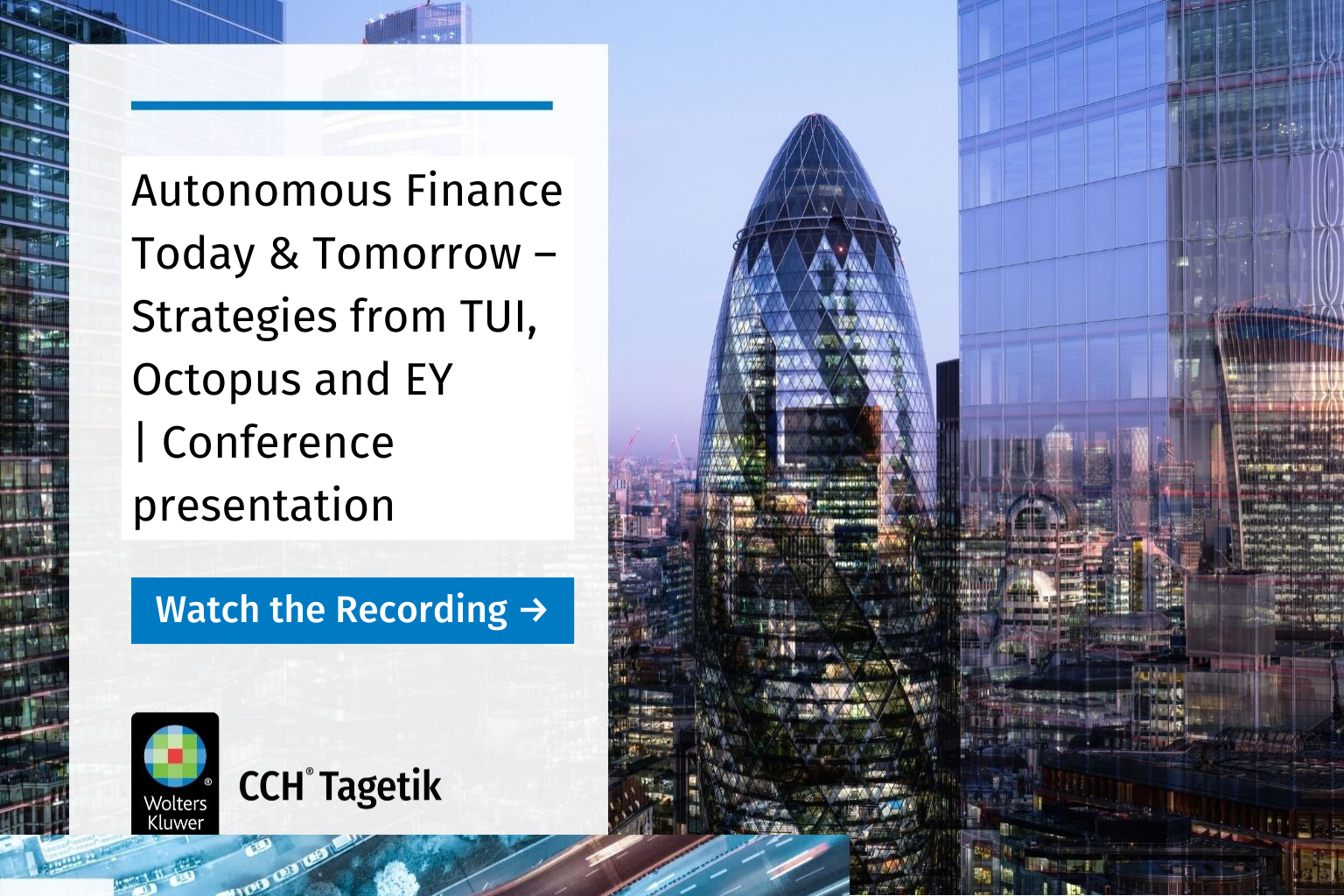 Autonomous Finance today & tomorrow – Strategies from TUI, Octopus and EY | Conference presentation