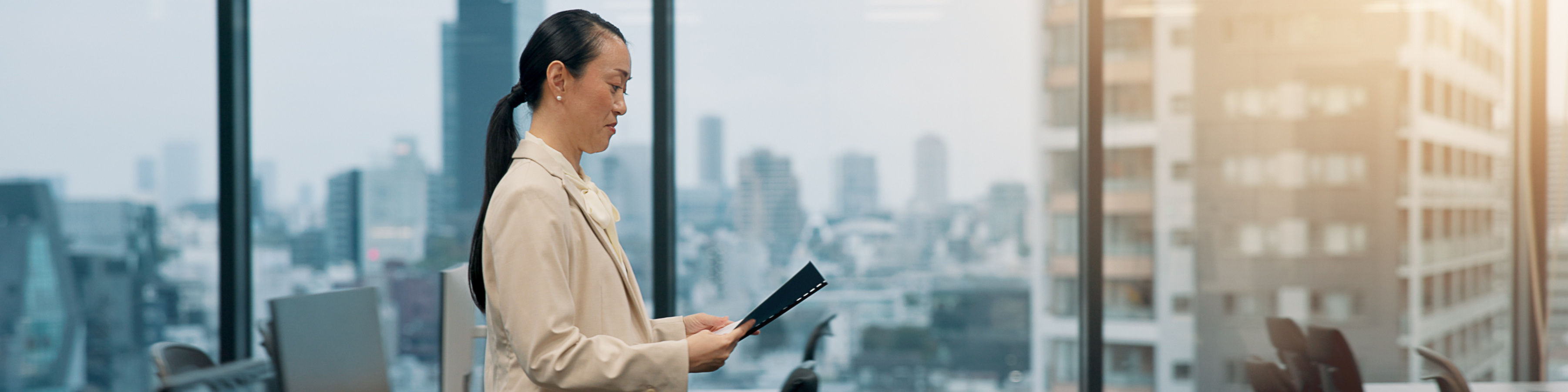 Woman in office