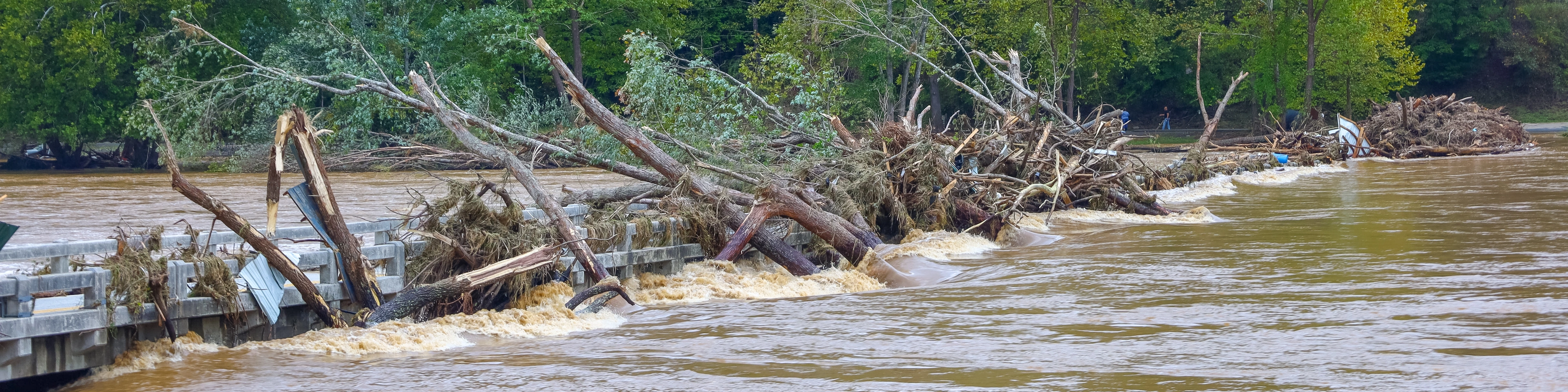 Low water bridge destroyed by Hurricane Helene