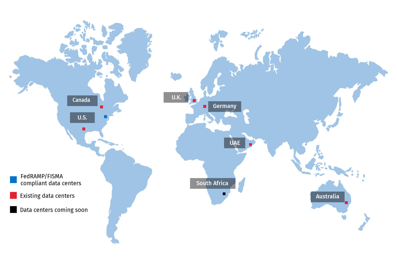 TeamCloud Data Centers Map