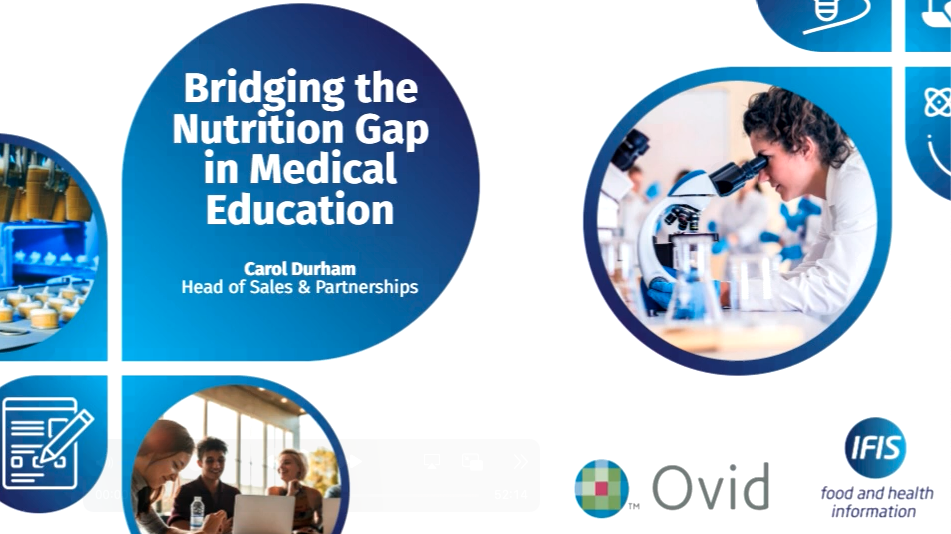 Video thumbnail for Bridging the nutrition gap in medical education webinar