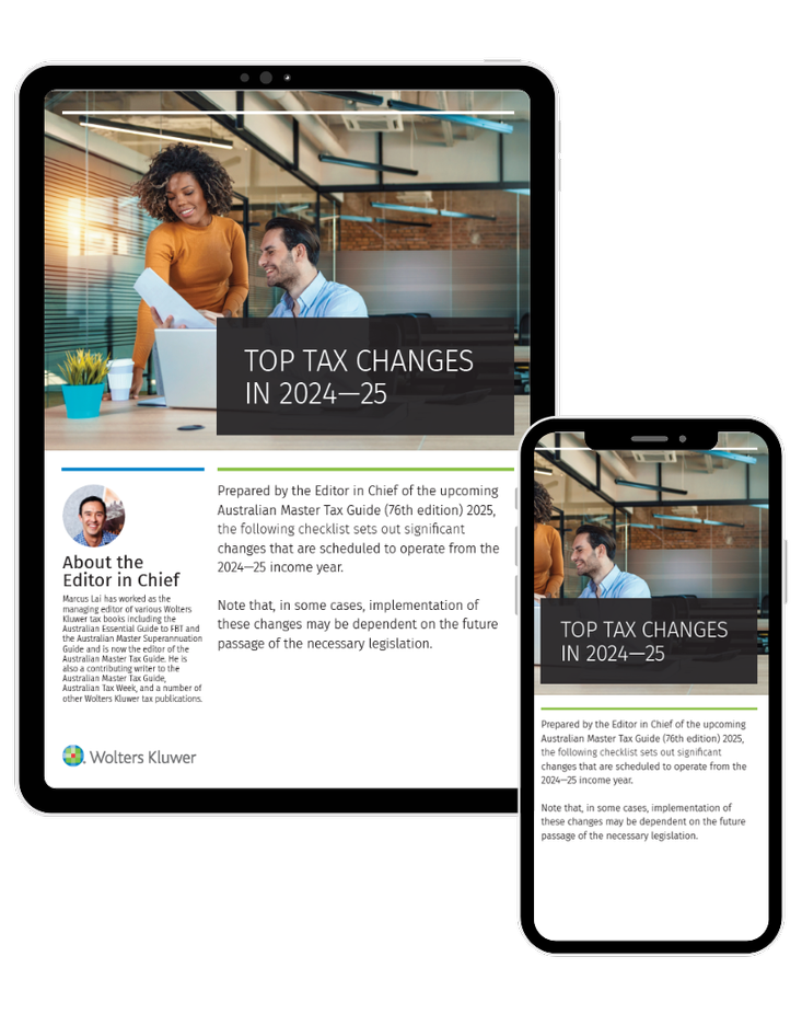 AU Top Tax Changes 2024-2025 Checklist