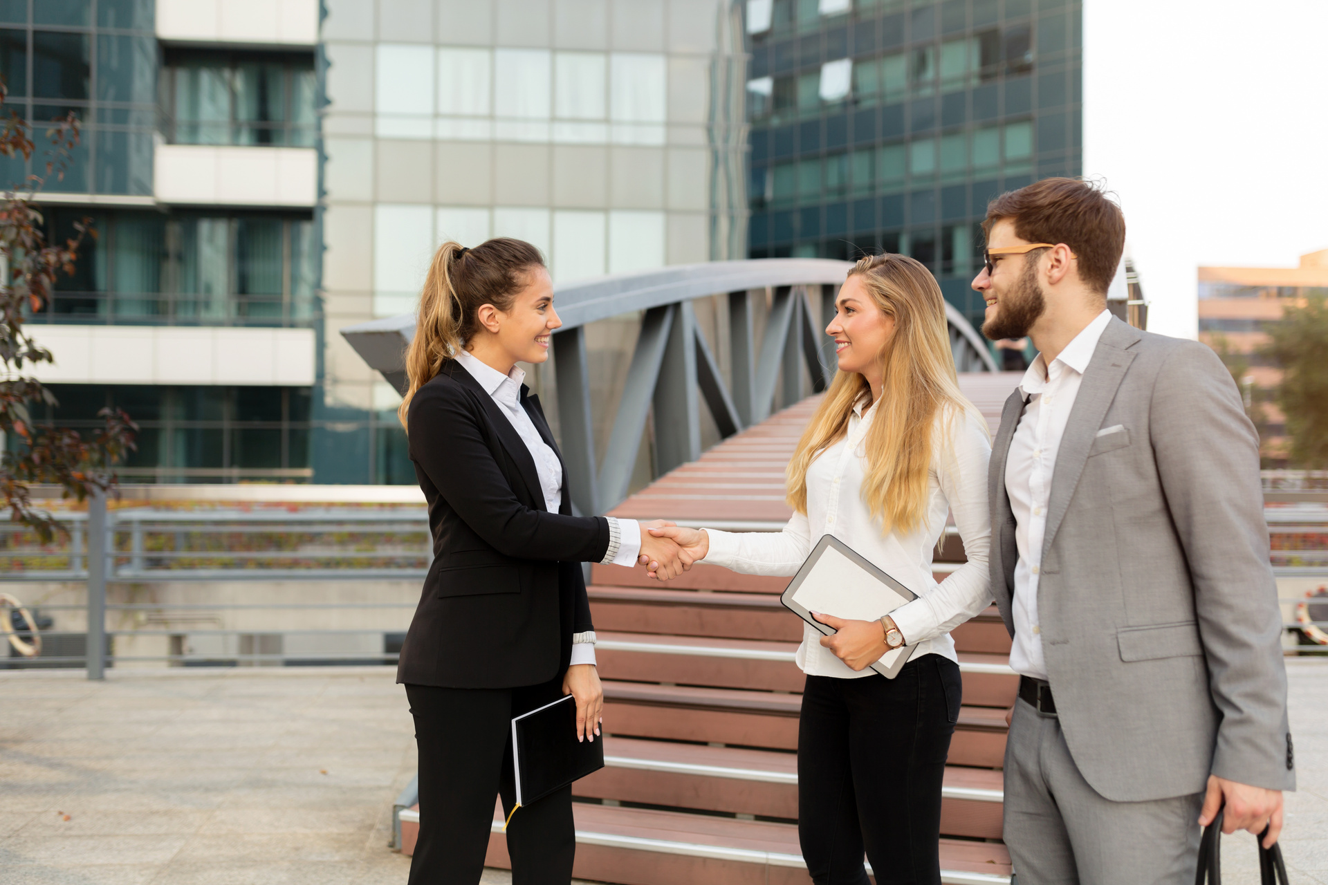 Group of business people outdoor