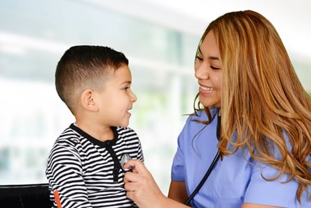 nurse with kid