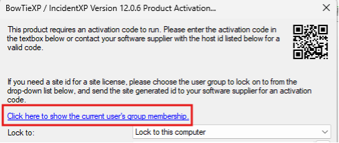 Activation code - group membership