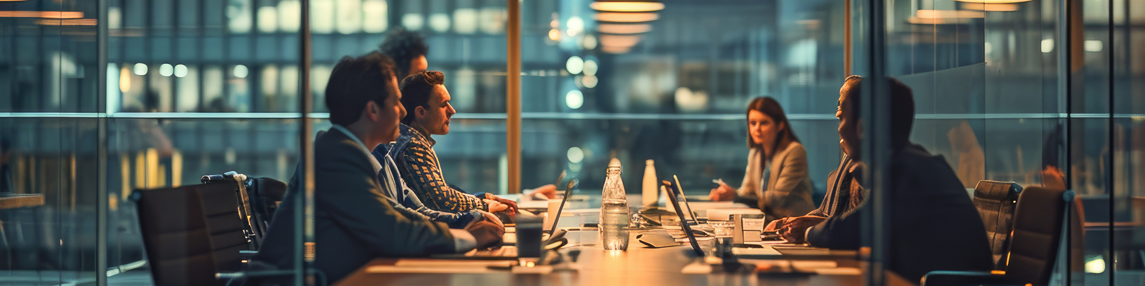 Business professionals in a meeting room