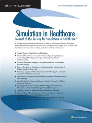 Simulation in Healthcare cover