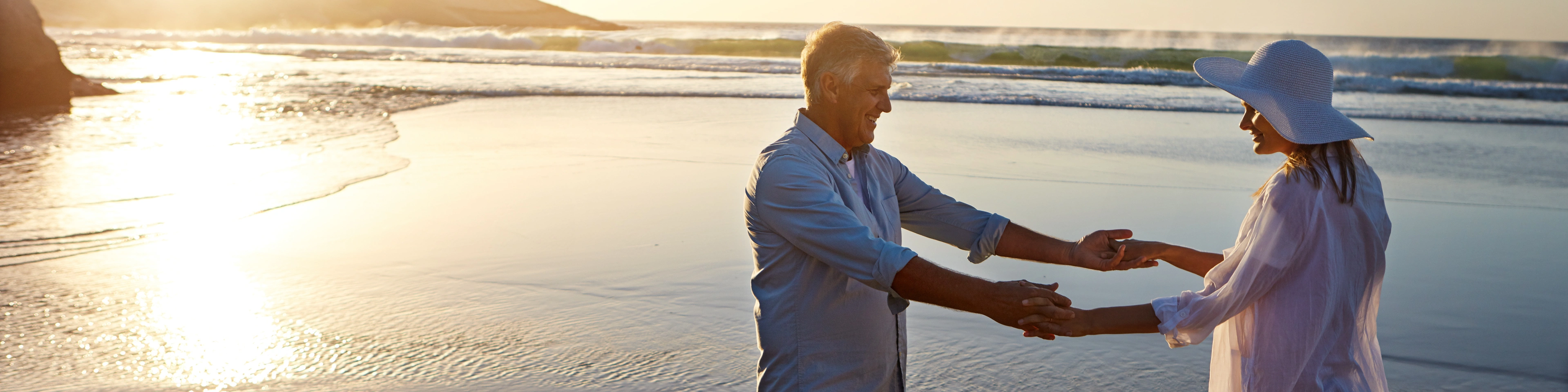 Mature couple on the beach