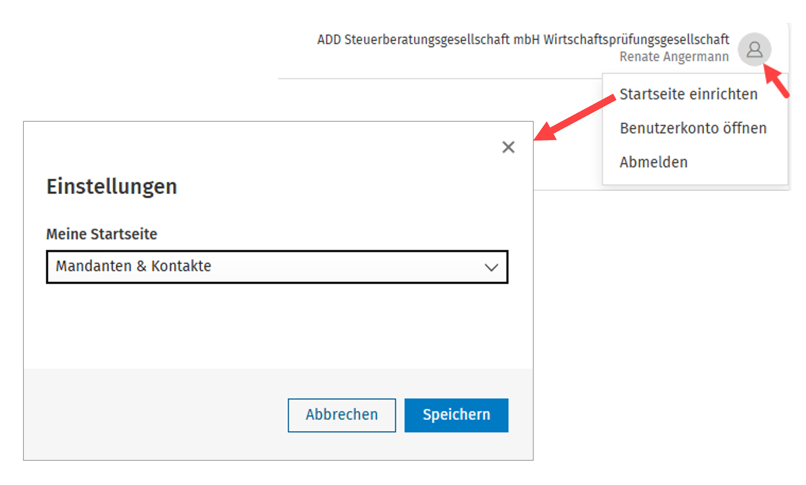 ADDISON Online | Startseite einstellen