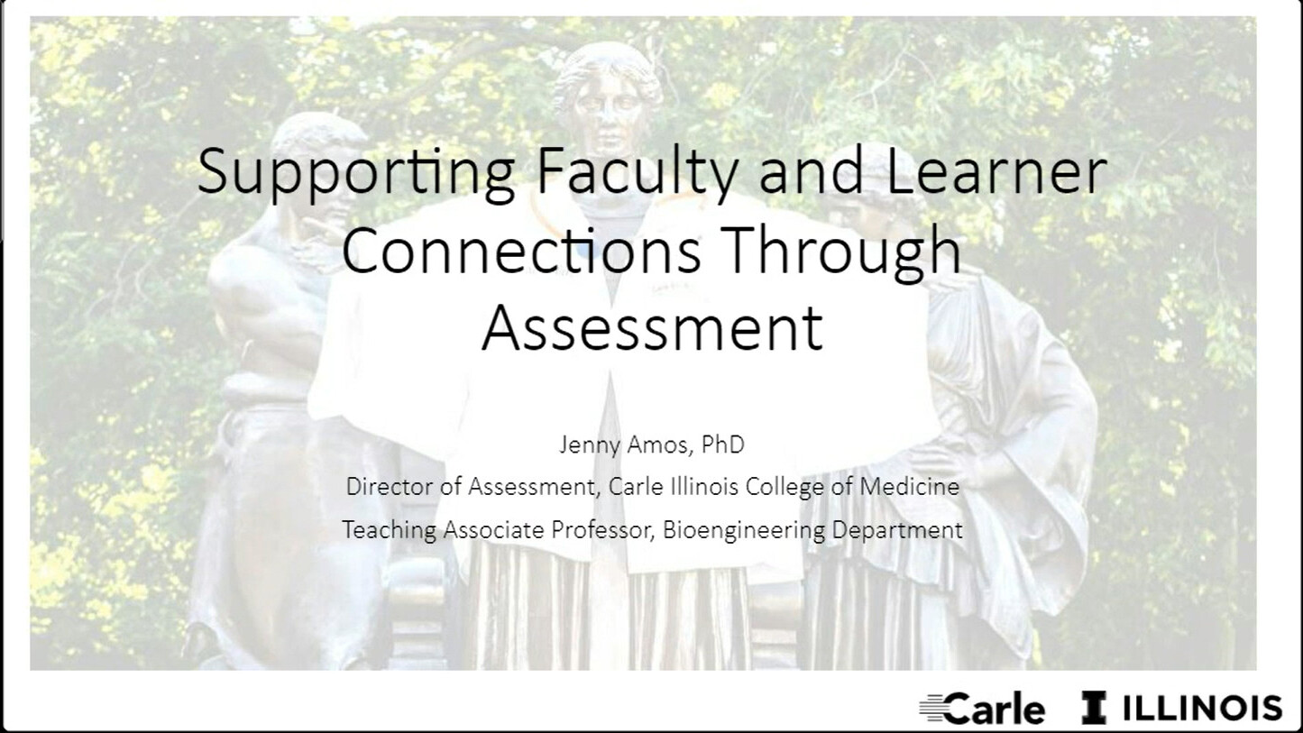 Screenshot of Supporting Faculty and Learner Connections Through Assessment video