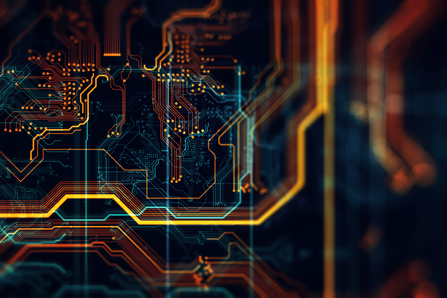 Printed circuit board in the server executes the data