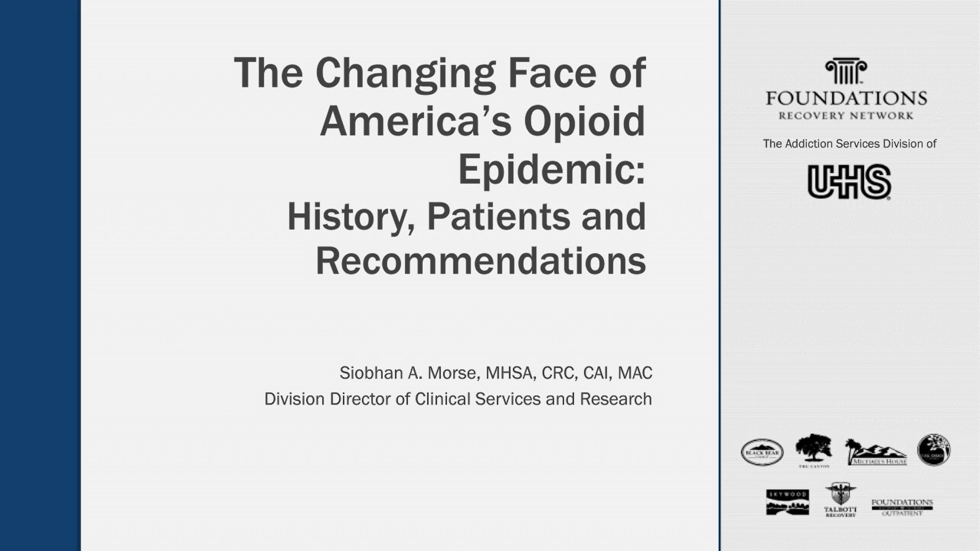 Screenshot of The changing face of America’s opioid epidemic: History, patients and recommendations video