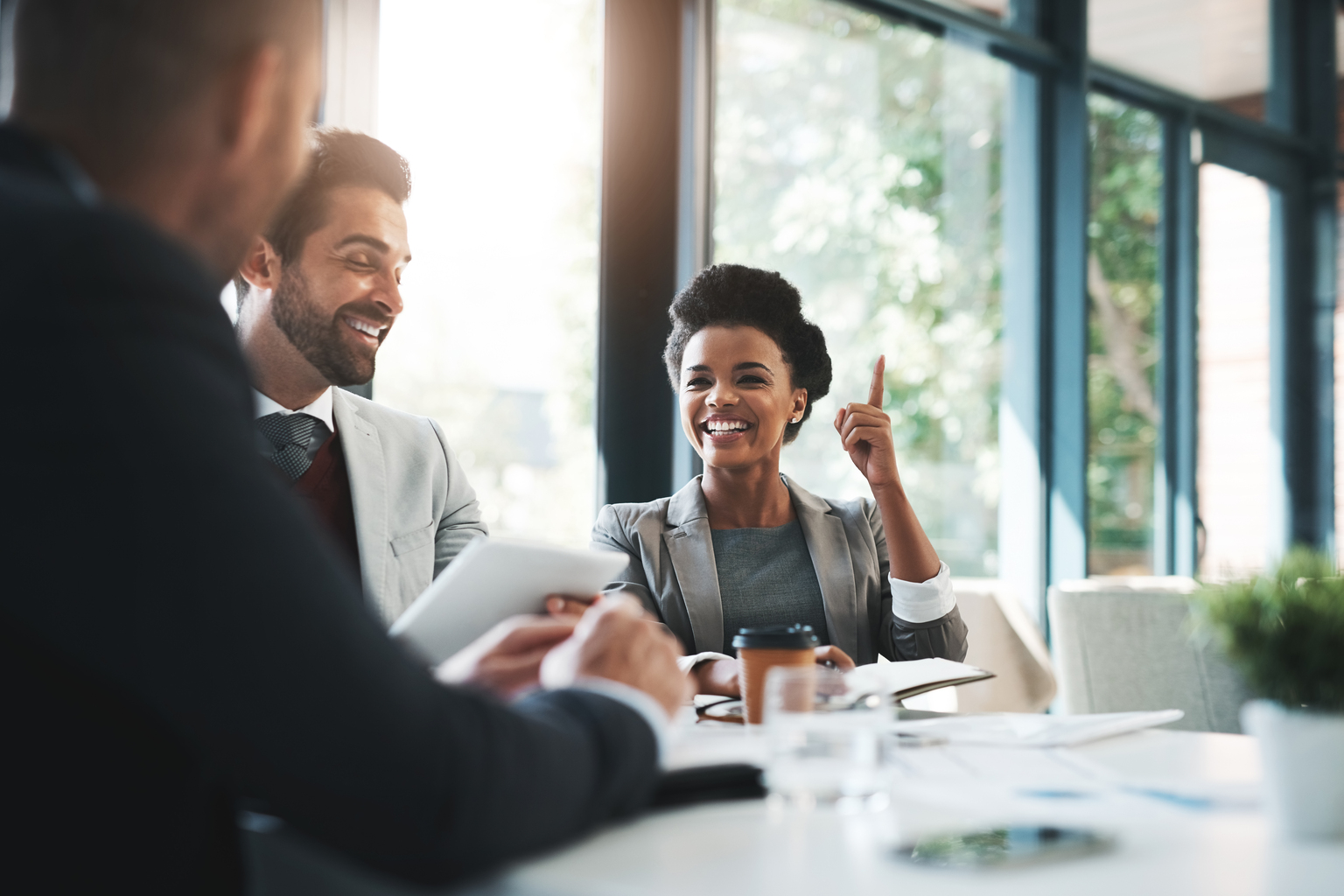 Business people discussing in a boardroom