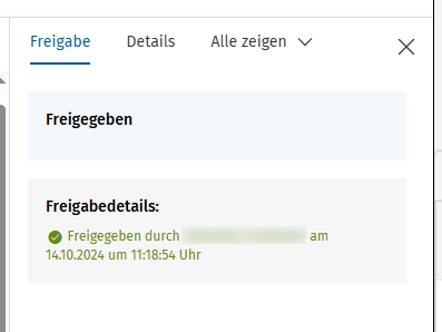 Freigabe Details