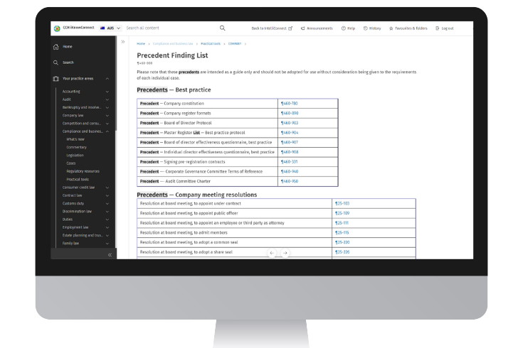 CCH iKnowConnect - Compliance and Business Law - 2