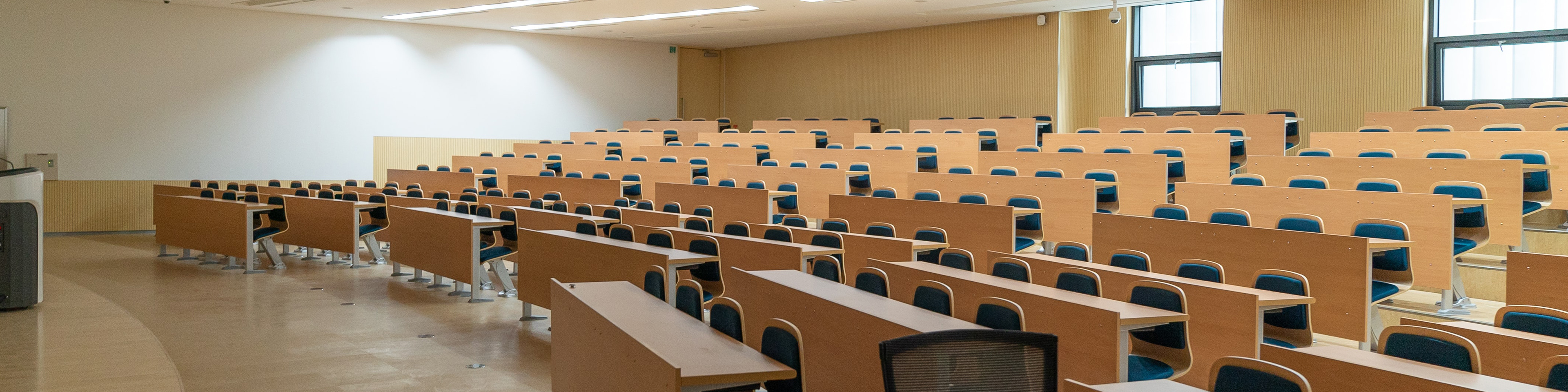 Large, empty lecture hall