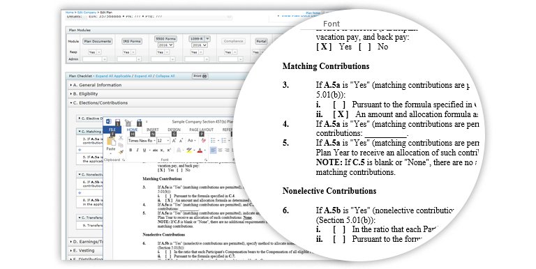 Non-Qualified Plan Documents Screenshot