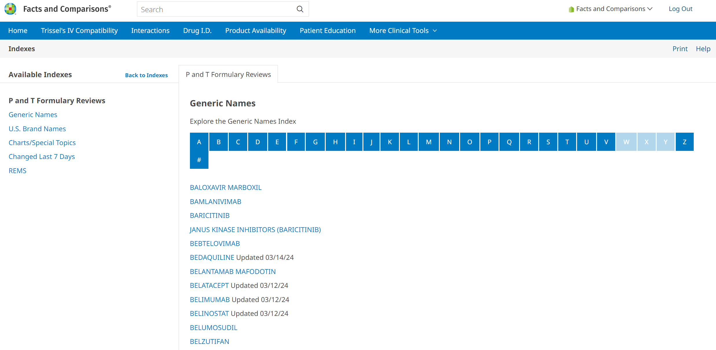 Formulary Monograph Service