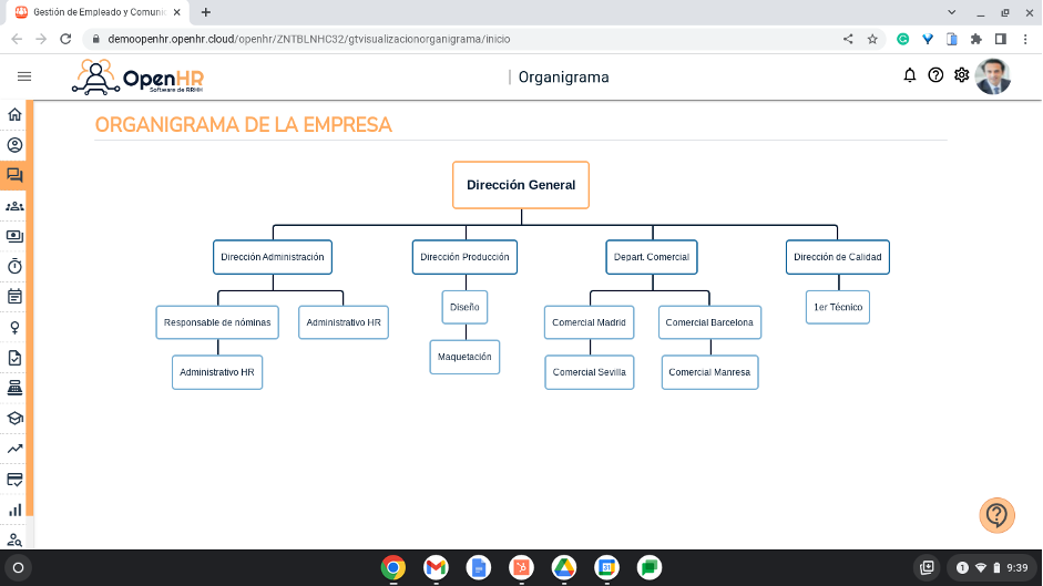 Organigrama integral OpenHR