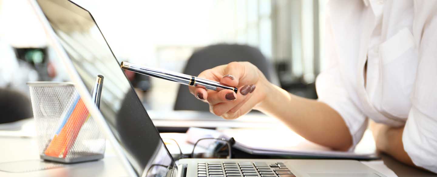 person looking at a computer screen