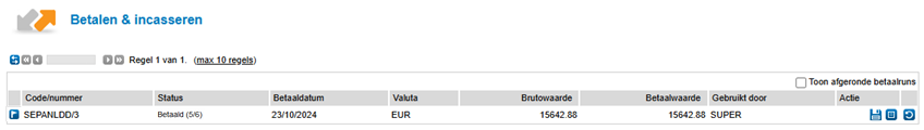 Incassoronde fase 5 afronden