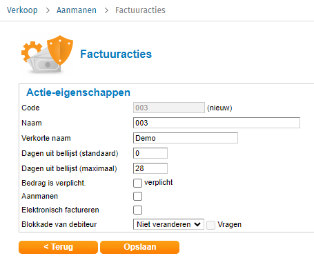 Factuuracties nieuw