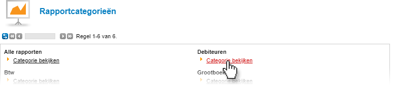 Rapportcategorie selecteren