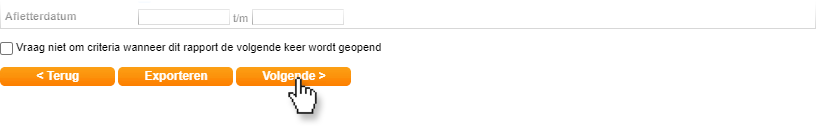 Rapportcriteria bevestigen