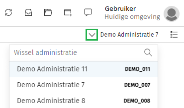 Administratie wisselen