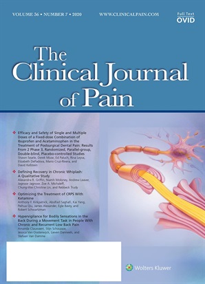 The Clinical Journal of Pain cover