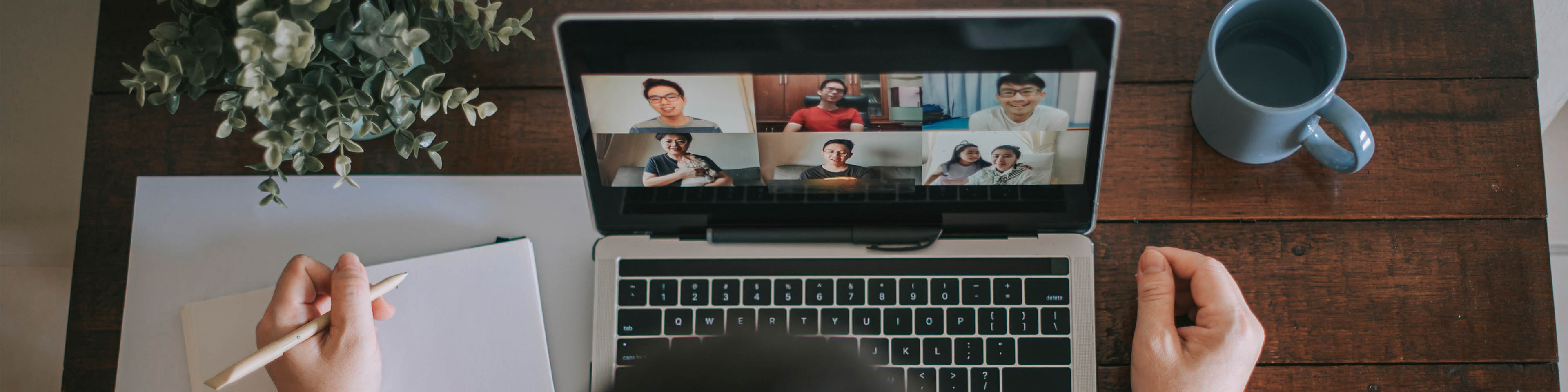 Image of a man working from home