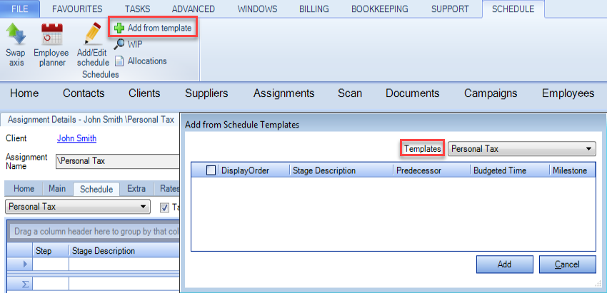 Assignment - add a schedule from a template.PNG