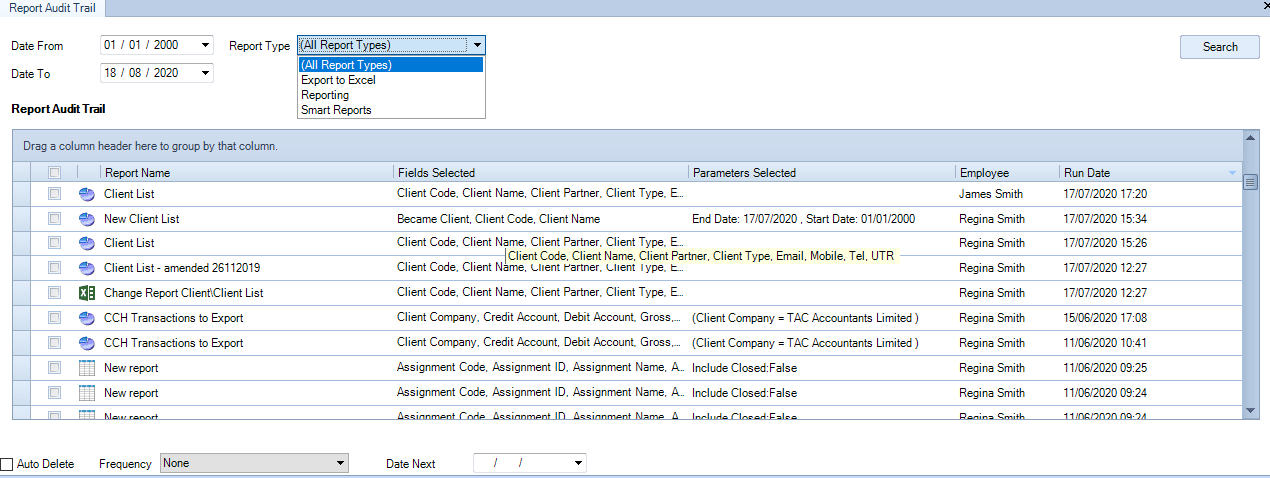 GDPR - report audit trail screen with all reports.PNG