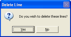Delete Line prompt