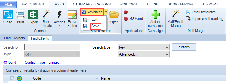 Mail Merge - saving advanced search - 1.PNG