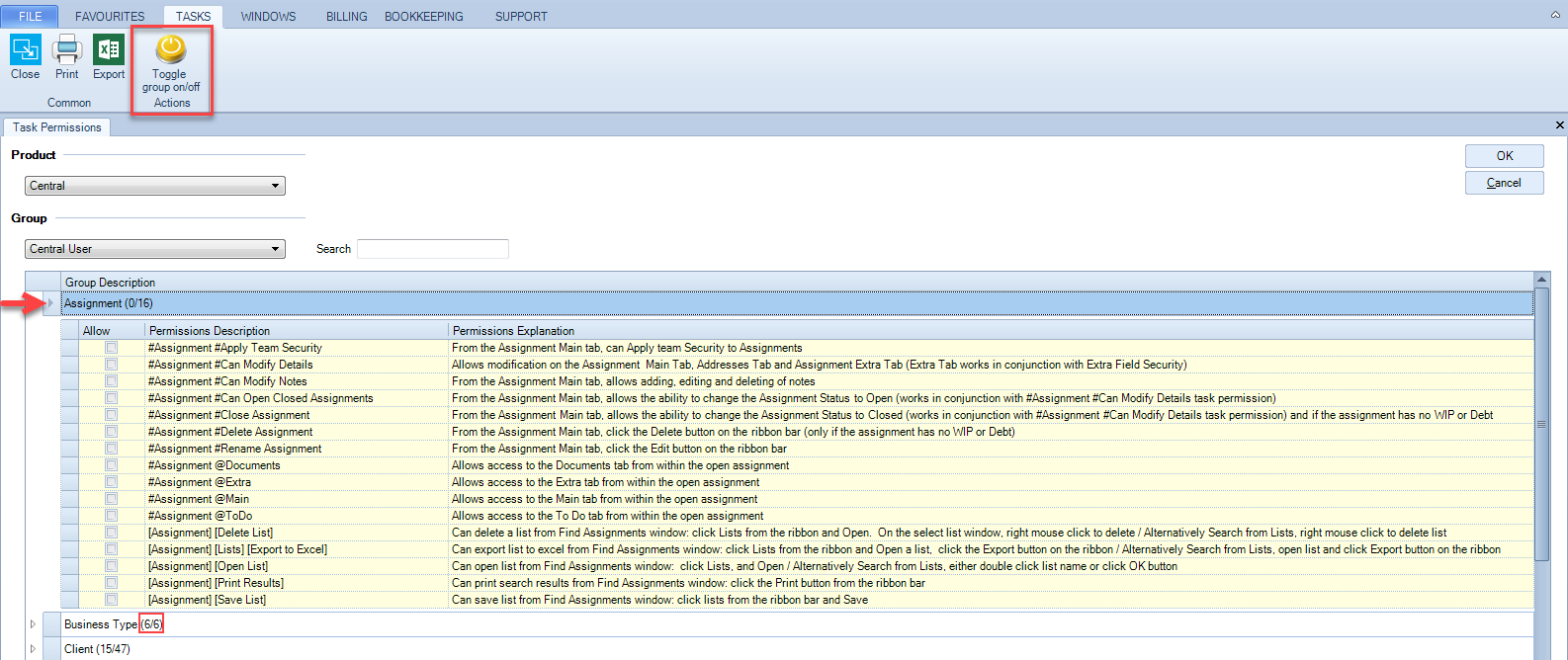 Central - Maintenance - Security - Toogle in and off.PNG
