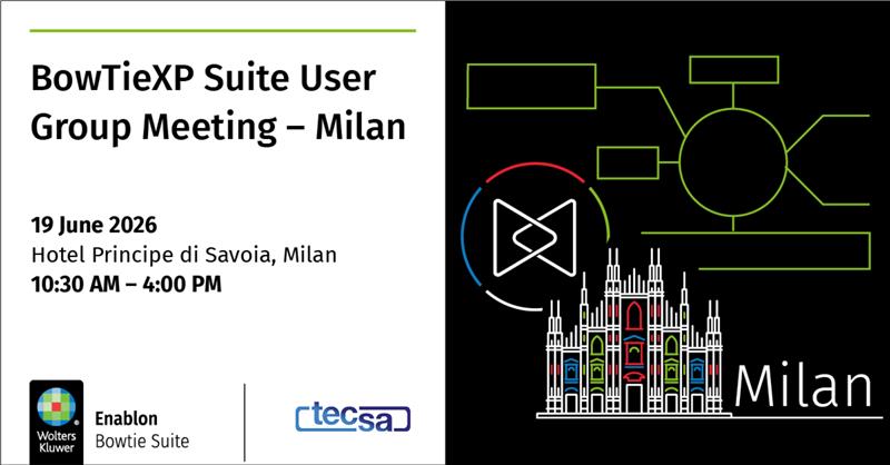 BowTieXP Suite User Group Meeting Milan 2026