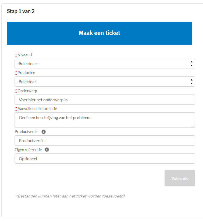 Support portaal - Hoe maak je een ticket? (2)