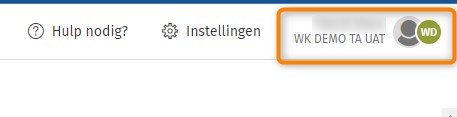 Hoe switch ik tussen organisaties in mijn Wolters Kluwer TAA Software Account? (1)