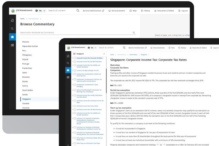 CCH iKnowConnect - Worldwide Tax - SG 2