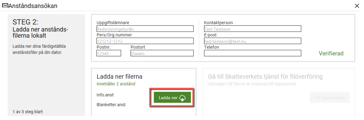 Ladda ner anståndsfiler