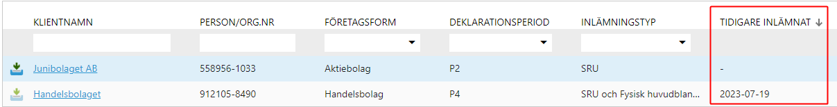 Göra om inlämningen för en klient2
