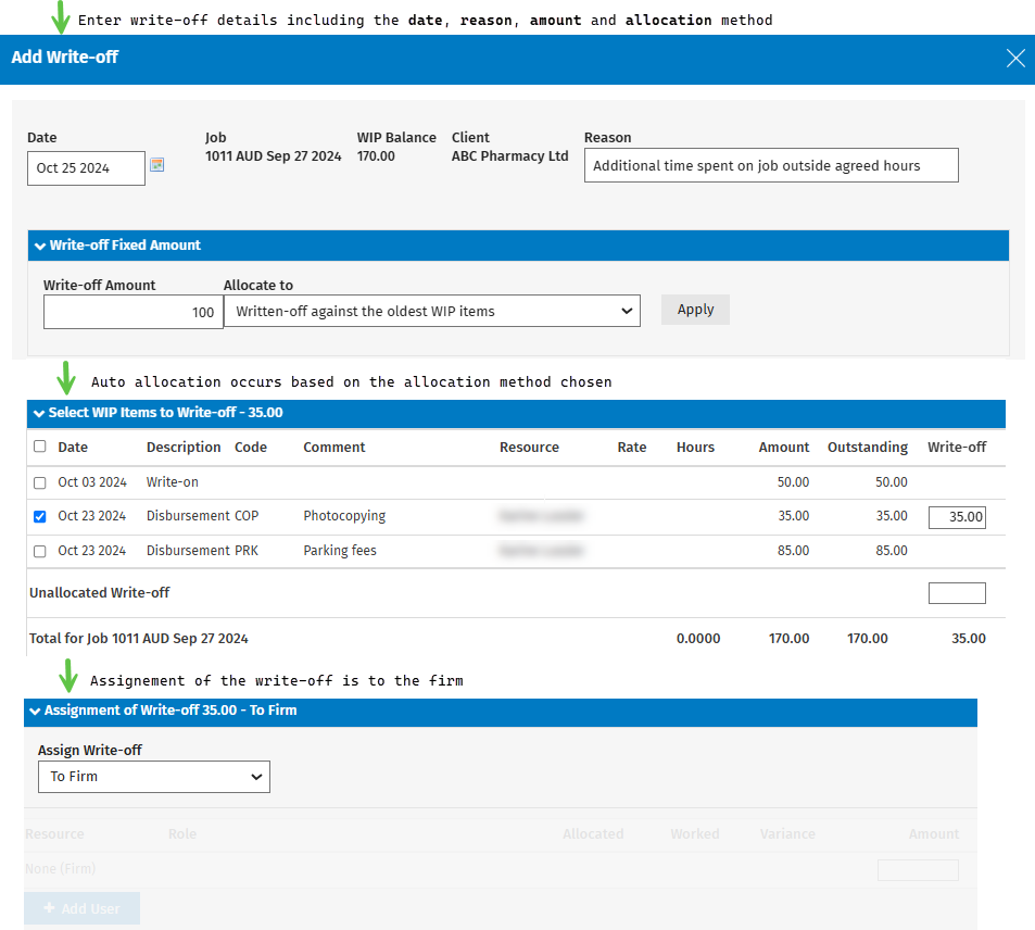 CCH_iFirm_Practice_Management_Add_Write-Off_Transaction_1.png
