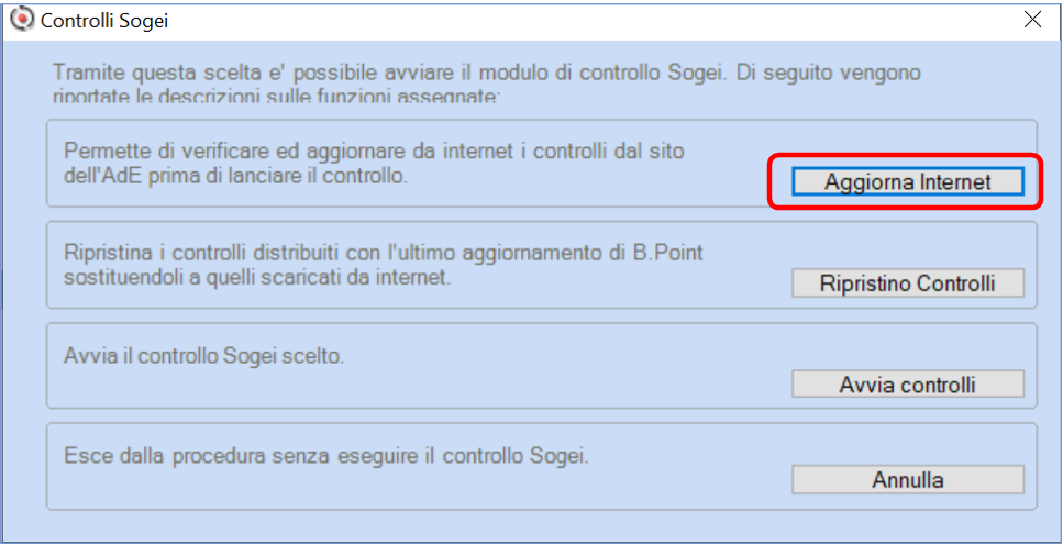 Aggiornamento controlli sogei